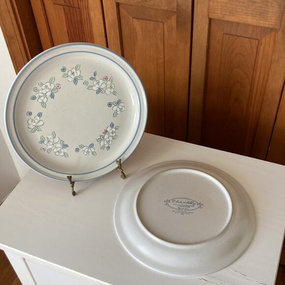 Vintage Hearthside Chantilly Fleur de Lune Dinner Plates, Set of 2 - Picture 4 of 7